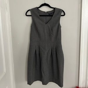 Theory Wool Striped Sleeveless Dress